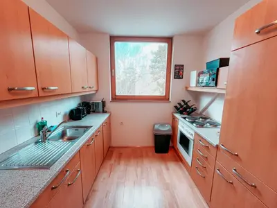Küche/Küchenzeile in der Unterkunft Schönbrunn Gardens Vienna Apartment