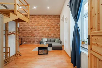 Ein Sitzbereich in der Unterkunft 117 m² Near Nussdorferstrasse