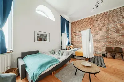 Ein Sitzbereich in der Unterkunft 117 m² Near Nussdorferstrasse