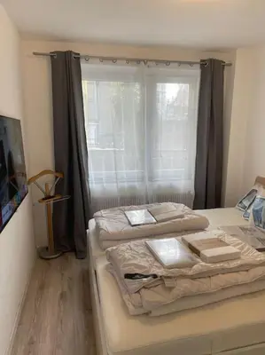 Ein Bett oder Betten in einem Zimmer der Unterkunft Apartment in Wien Mariahilferstraße/Schwendermarkt