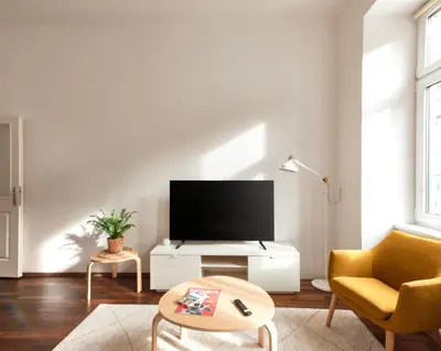 TV/Unterhaltungsangebot in der Unterkunft Perfecto Apartments with Designers Touch 24H Check-in
