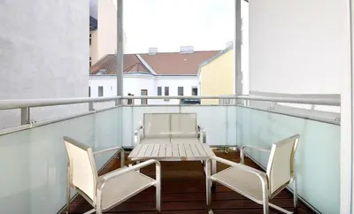 Ein Balkon oder eine Terrasse in der Unterkunft Vienna Residence, Brünnlbadgasse - Alsergrund #6270