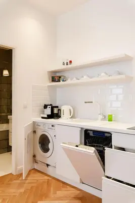 Küche/Küchenzeile in der Unterkunft Gemütliches und modernes Apartment, 38m²