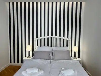 Ein Bett oder Betten in einem Zimmer der Unterkunft Gemütliches und modernes Apartment 34m²