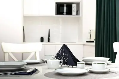 Küche/Küchenzeile in der Unterkunft Gemütliches und modernes Apartment 34m²