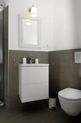 Ein Badezimmer in der Unterkunft Gemütliches und modernes Apartment 34m²