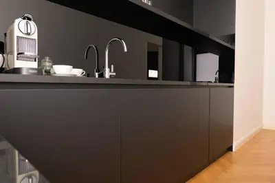 Küche/Küchenzeile in der Unterkunft Gemütliches und modernes Apartment,44 m²