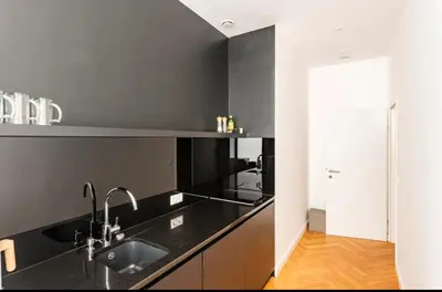 Küche/Küchenzeile in der Unterkunft Gemütliches und modernes Apartment,44 m²