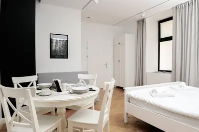 Ein Bett oder Betten in einem Zimmer der Unterkunft Gemütliches und modernes Apartment,44 m²