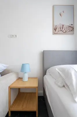 Ein Bett oder Betten in einem Zimmer der Unterkunft 65m2 Apartment near Vienna - Up to 6 Guests - Self Check-in - Free Parking