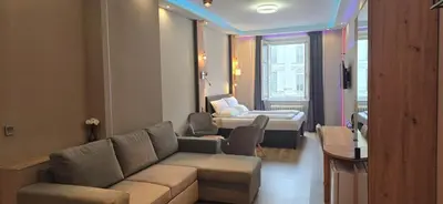 Ein Sitzbereich in der Unterkunft Elegance Suiten Wien