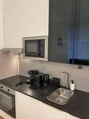 Küche/Küchenzeile in der Unterkunft Cozy-5-Person apartment in Vienna 5