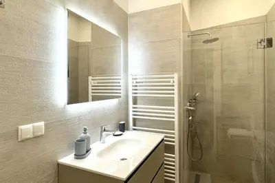 Ein Badezimmer in der Unterkunft Green Prater City Apartment