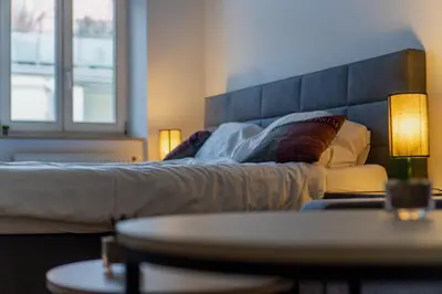 Ein Bett oder Betten in einem Zimmer der Unterkunft Garden-Eden Apartment
