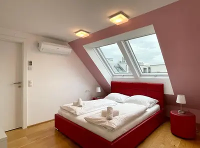 Ein Bett oder Betten in einem Zimmer der Unterkunft Apartments4you