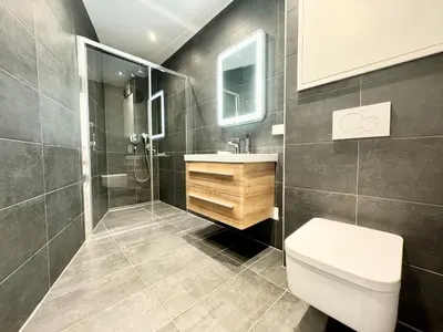 Ein Badezimmer in der Unterkunft Möbliertes Apartment mit Terrasse