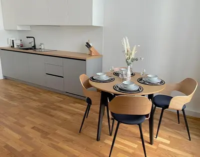 Küche/Küchenzeile in der Unterkunft Authentic apartment near the city centre