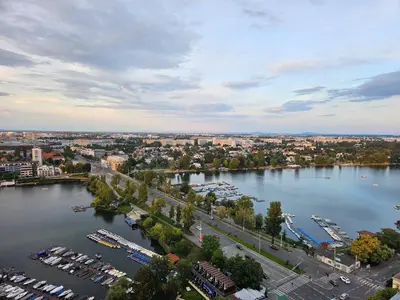 Blick auf einen Fluss in der Nähe der Ferienwohnung