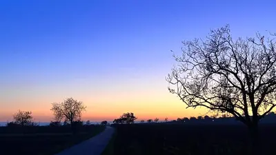 Blick auf den Sonnenuntergang/Sonnenaufgang von des Ferienhauses aus oder aus der Nähe