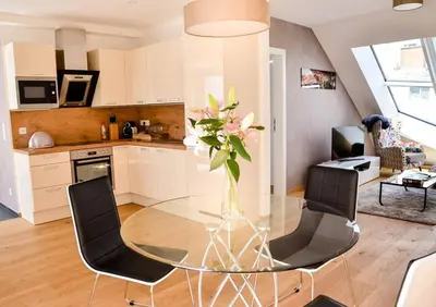 Küche/Küchenzeile in der Unterkunft Top 11 New Design Apartment
