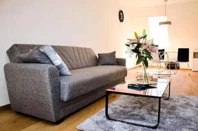 Ein Sitzbereich in der Unterkunft Top 11 New Design Apartment