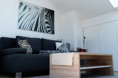 Ein Sitzbereich in der Unterkunft Gemütliches Apartment in Wien