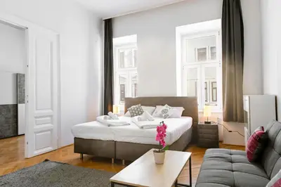 Ein Bett oder Betten in einem Zimmer der Unterkunft Apartment Rueppgasse Leopoldstadt Wien