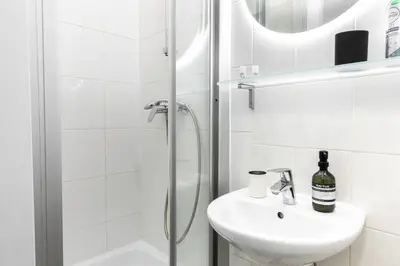 Ein Badezimmer in der Unterkunft Apartment Rueppgasse Leopoldstadt Wien