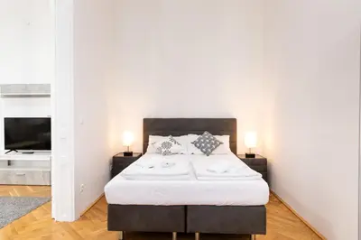 Ein Bett oder Betten in einem Zimmer der Unterkunft Apartment Rueppgasse Leopoldstadt Wien