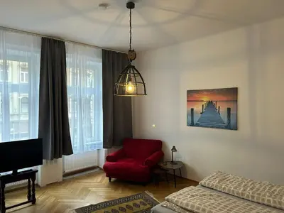 Ein Sitzbereich in der Unterkunft Paky Appartements 00406