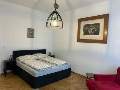 Ein Bett oder Betten in einem Zimmer der Unterkunft Paky Appartements 00406