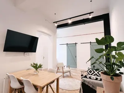 TV/Unterhaltungsangebot in der Unterkunft Central Loft Apartment near Belvedere Castle