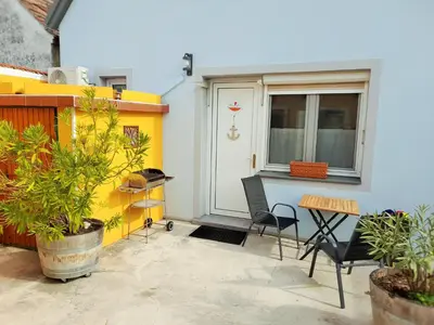 Ein Patio oder anderer Außenbereich in der Unterkunft Appartement blue Dinghi