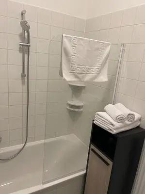 Ein Badezimmer in der Unterkunft Apartment für 2 Personen