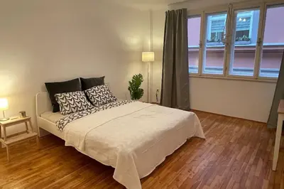 Ein Bett oder Betten in einem Zimmer der Unterkunft Mariahilfer street apartment
