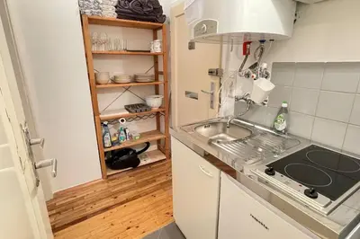 Küche/Küchenzeile in der Unterkunft Mariahilfer street apartment
