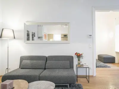 Ein Sitzbereich in der Unterkunft Inviting apartment in Wien