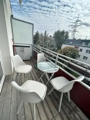 Ein Balkon oder eine Terrasse in der Unterkunft Neugebäudestrasse