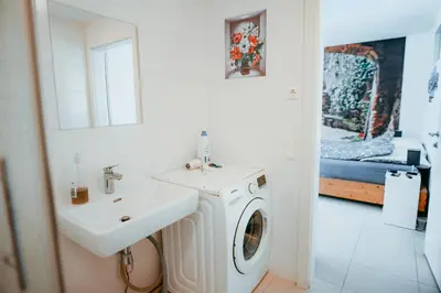 Ein Bett oder Betten in einem Zimmer der Unterkunft Danube Island Apartment 3