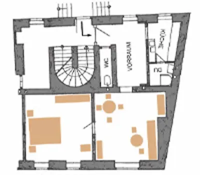 Grundriss der Unterkunft Förster Appartements