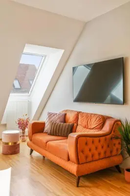 TV/Unterhaltungsangebot in der Unterkunft Dry Flower Apartment - 2BR - Gym - Parking - Rooftop - New