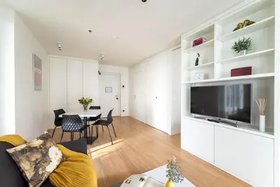 TV/Unterhaltungsangebot in der Unterkunft Smart Studio with Terrace by HM