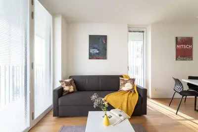 Ein Sitzbereich in der Unterkunft Smart Studio with Terrace by HM