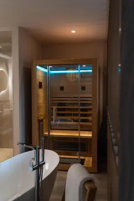Ein Badezimmer in der Unterkunft House of Ble