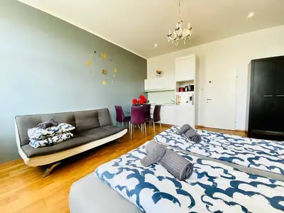 Küche/Küchenzeile in der Unterkunft W Apartment - Brigittenau Area MM28