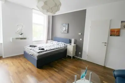Ein Bett oder Betten in einem Zimmer der Unterkunft W Apartment - Brigittenau Area MM15