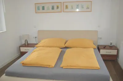 Ein Bett oder Betten in einem Zimmer der Unterkunft Wohnung in toller City-Lage 45 m2