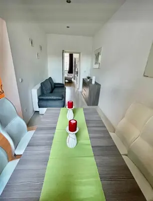 Ein Sitzbereich in der Unterkunft Vienna City Apartment - Stadthalle