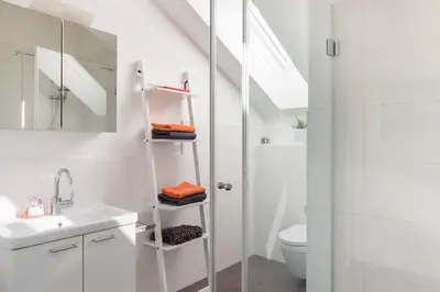Ein Badezimmer in der Unterkunft Helles gemütliches Apartment V5