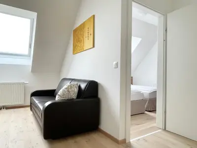 Ein Sitzbereich in der Unterkunft Reinisch Apartments